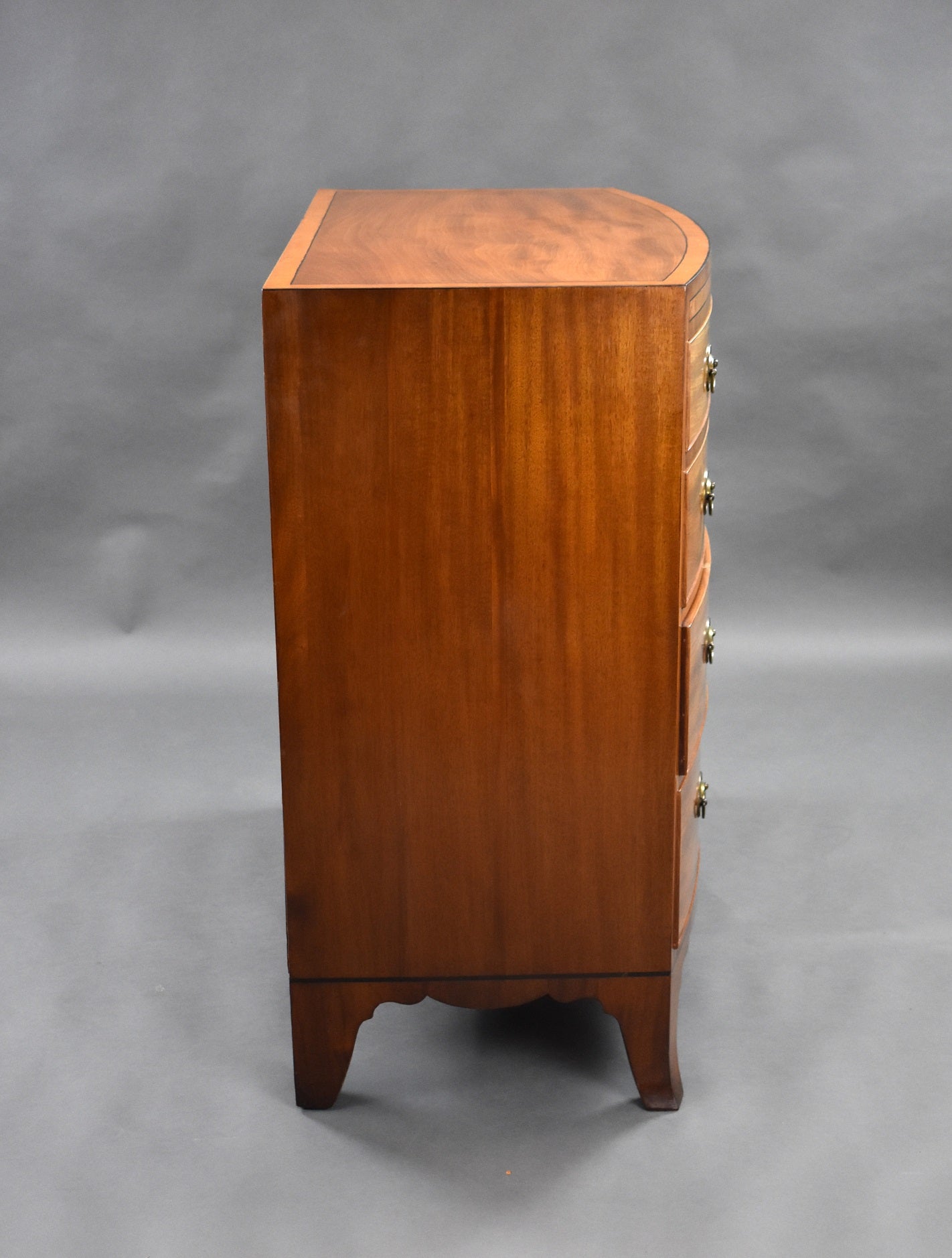 Regency Mahogany Bowfront Chest Drawers