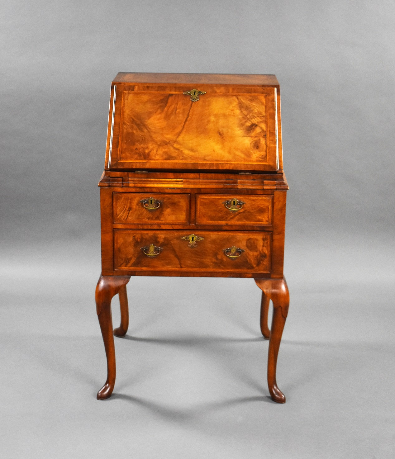 Queen Anne Style Walnut Bureau