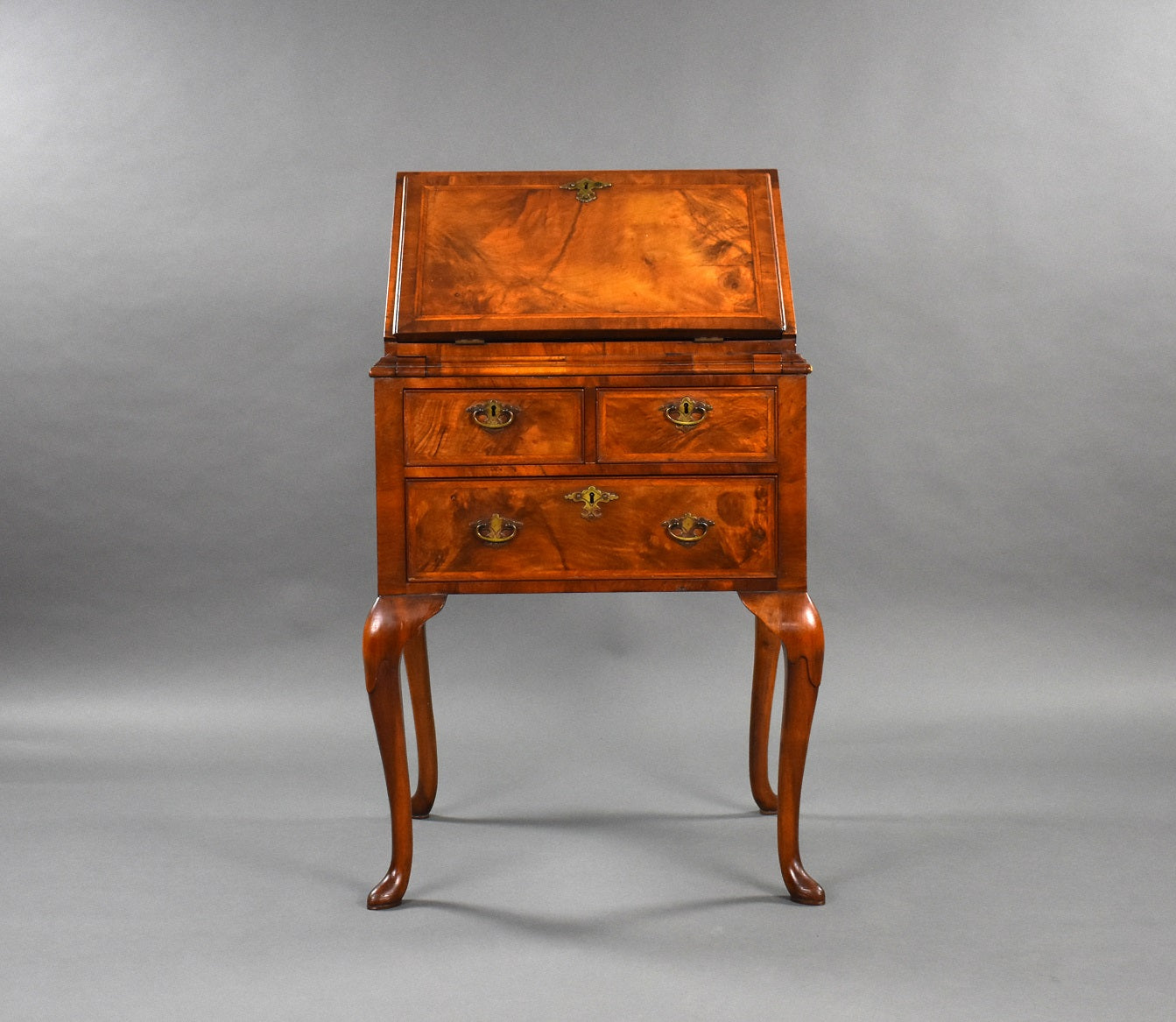 Queen Anne Style Walnut Bureau