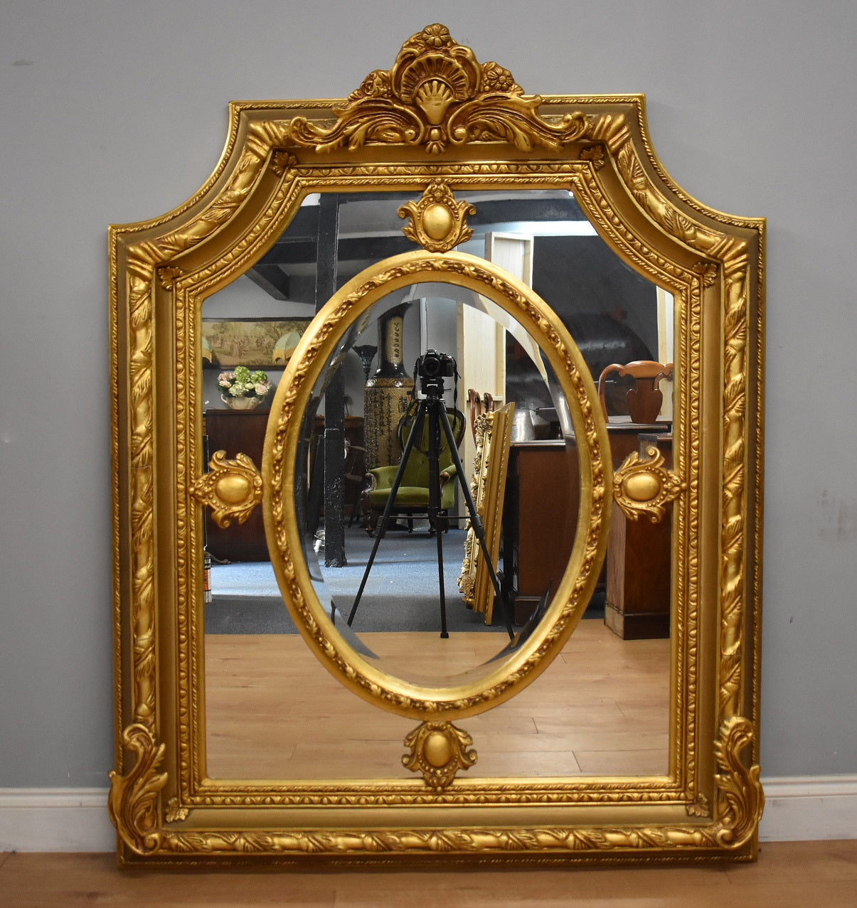 Large Ornate Gilt Framed Mirror