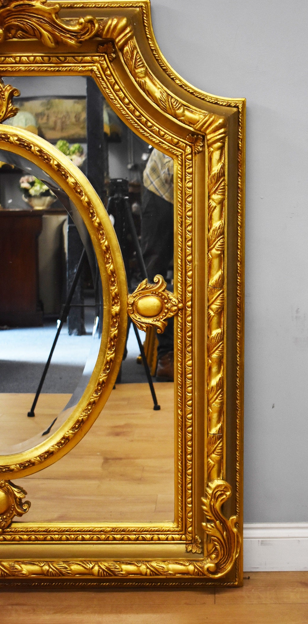 Large Ornate Gilt Framed Mirror