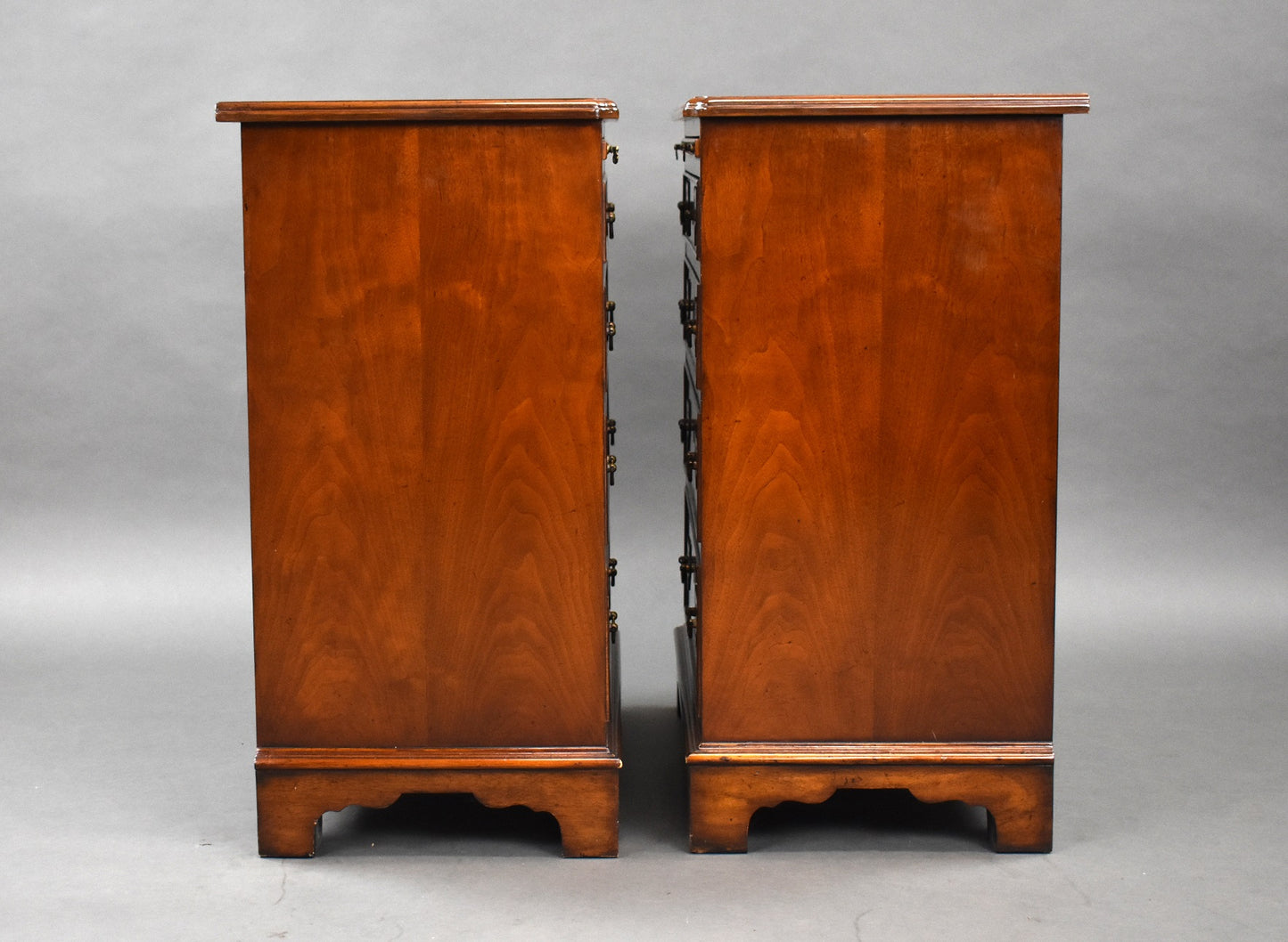 Pair Walnut Chests with Slides