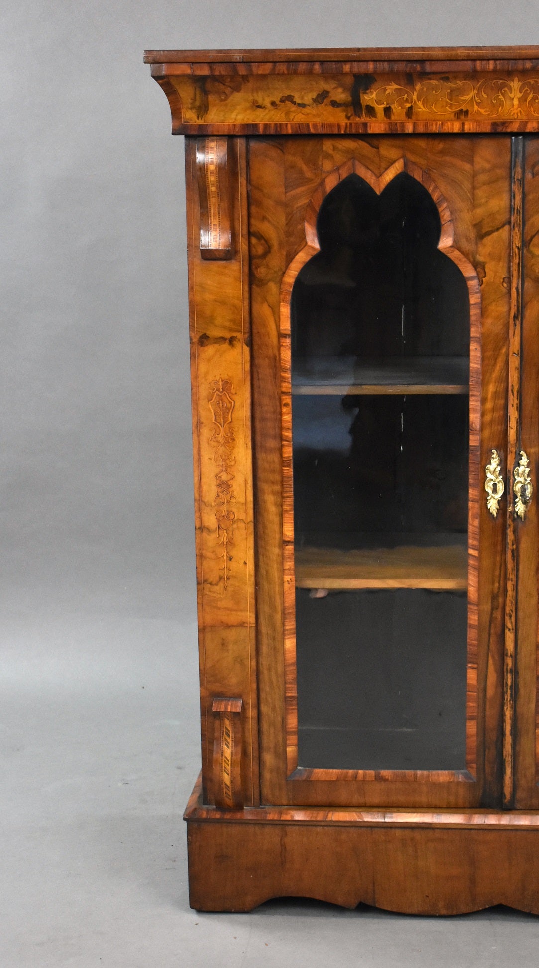 Late Victorian Walnut Inlaid Cabinet