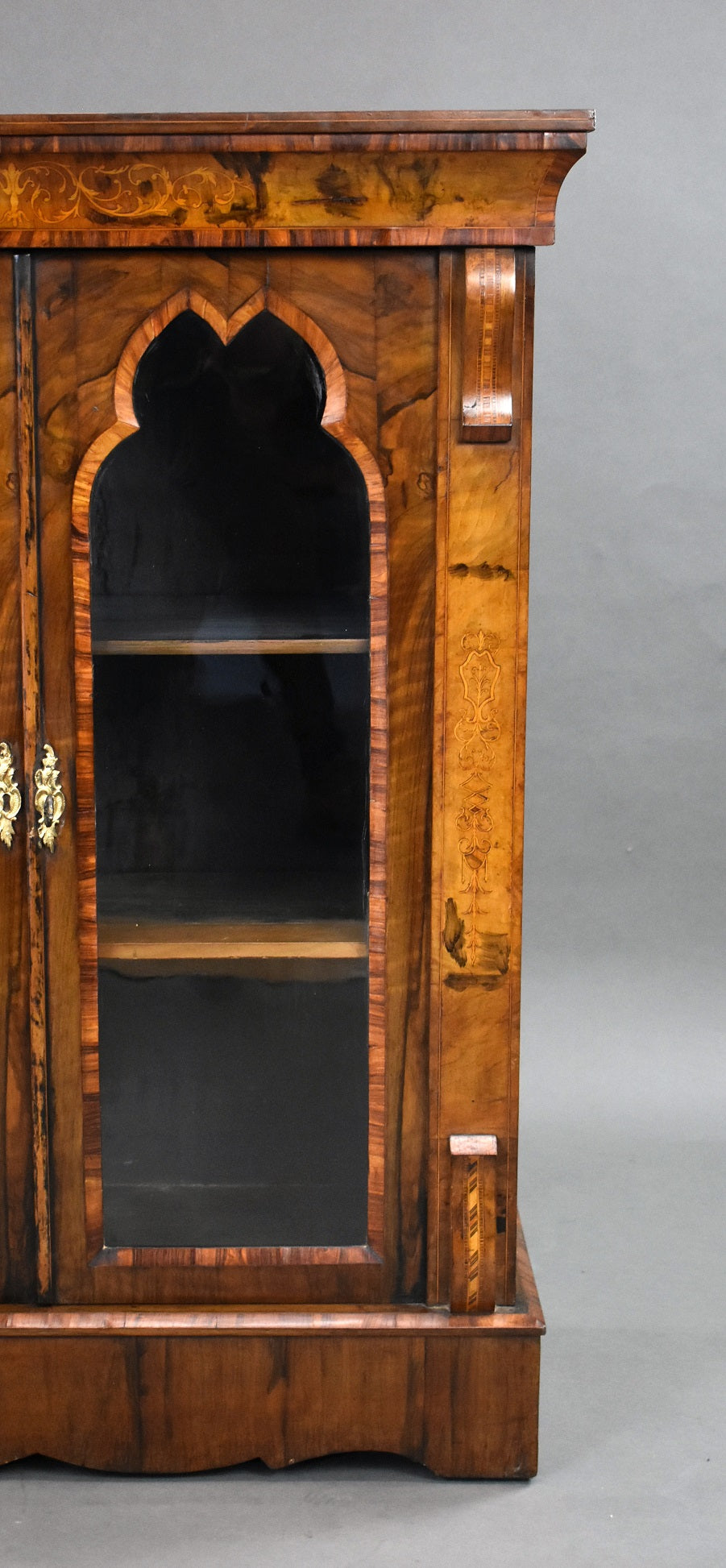 Late Victorian Walnut Inlaid Cabinet