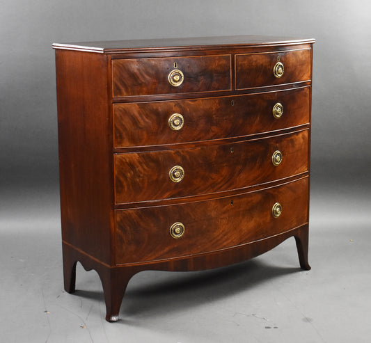 Regency Mahogany Bowfront Chest