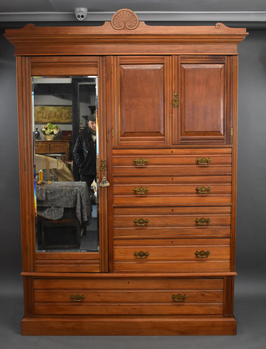 Edwardian Walnut Wardrobe