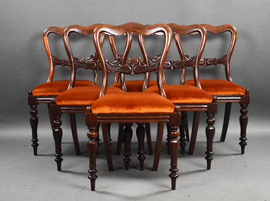 Set Six 19th Century Mahogany Dining Chairs