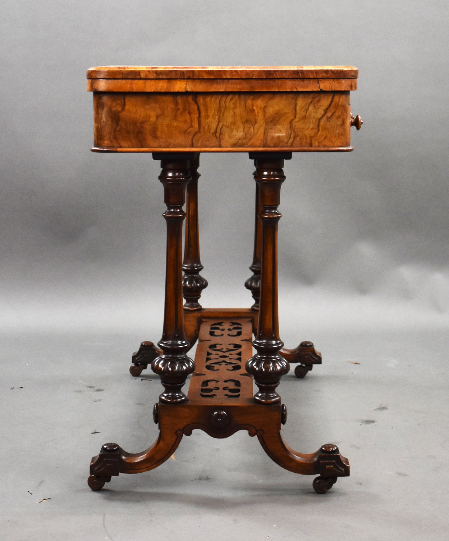 Victorian Walnut Inlaid Card Table