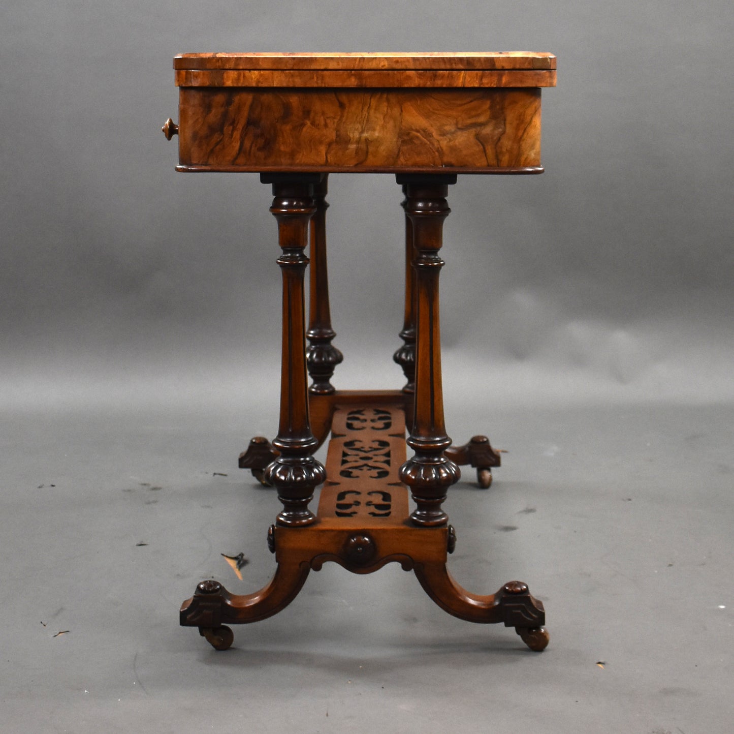 Victorian Walnut Inlaid Card Table
