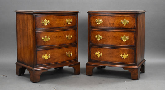 Pair Walnut Bedside Chests