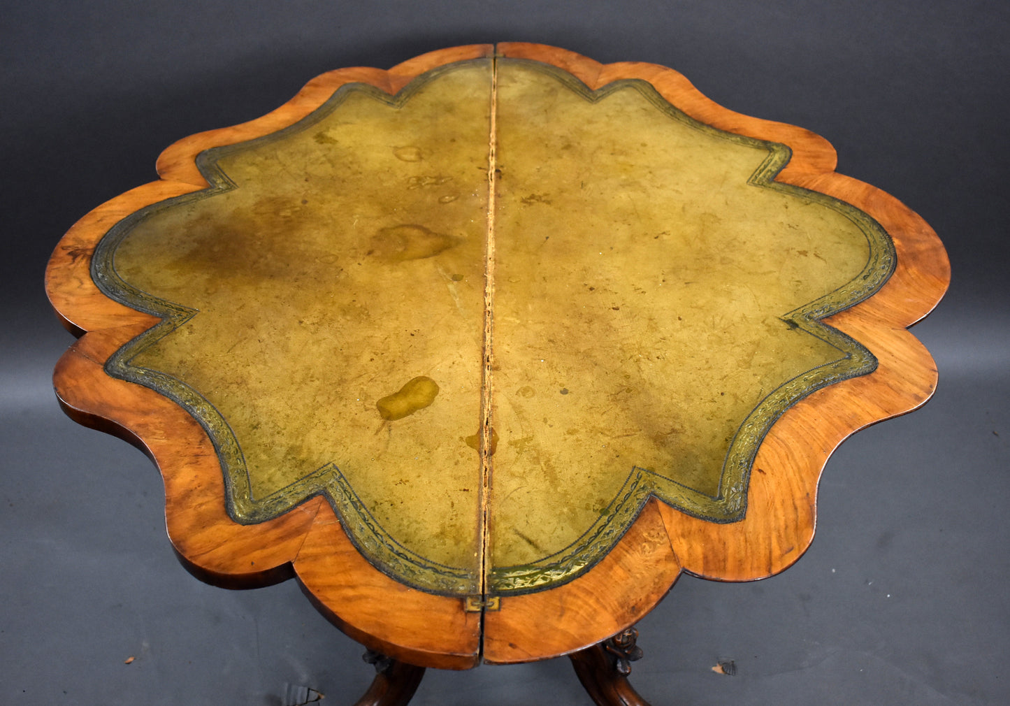 Victorian Burr Walnut Card Table
