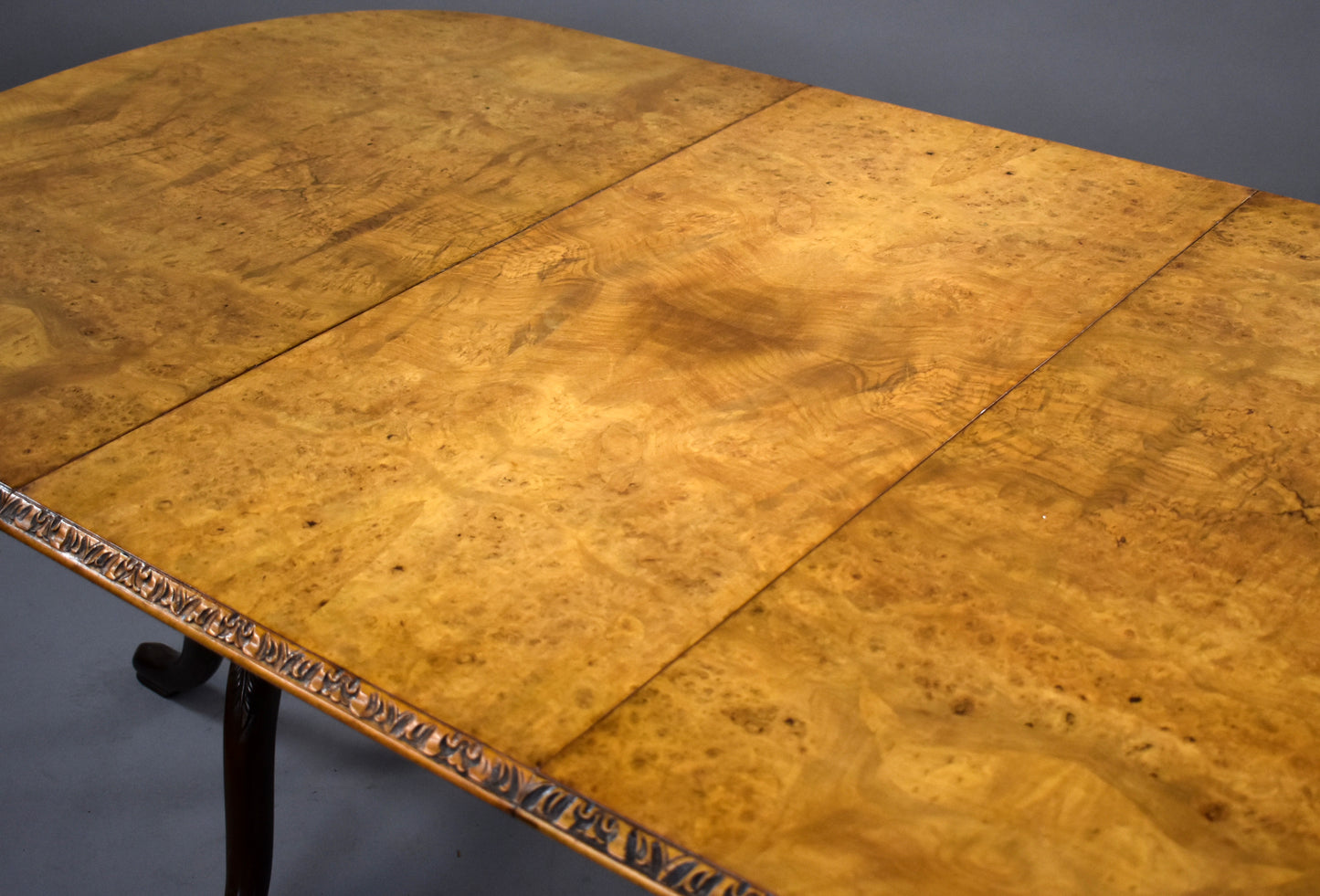 1930s Queen Anne Style Walnut Dining Suite