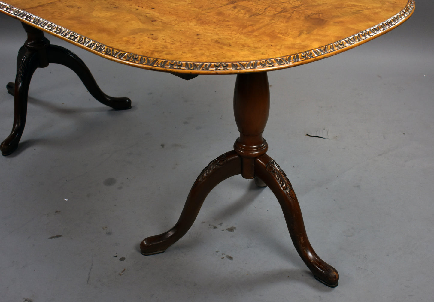 1930s Queen Anne Style Walnut Dining Suite