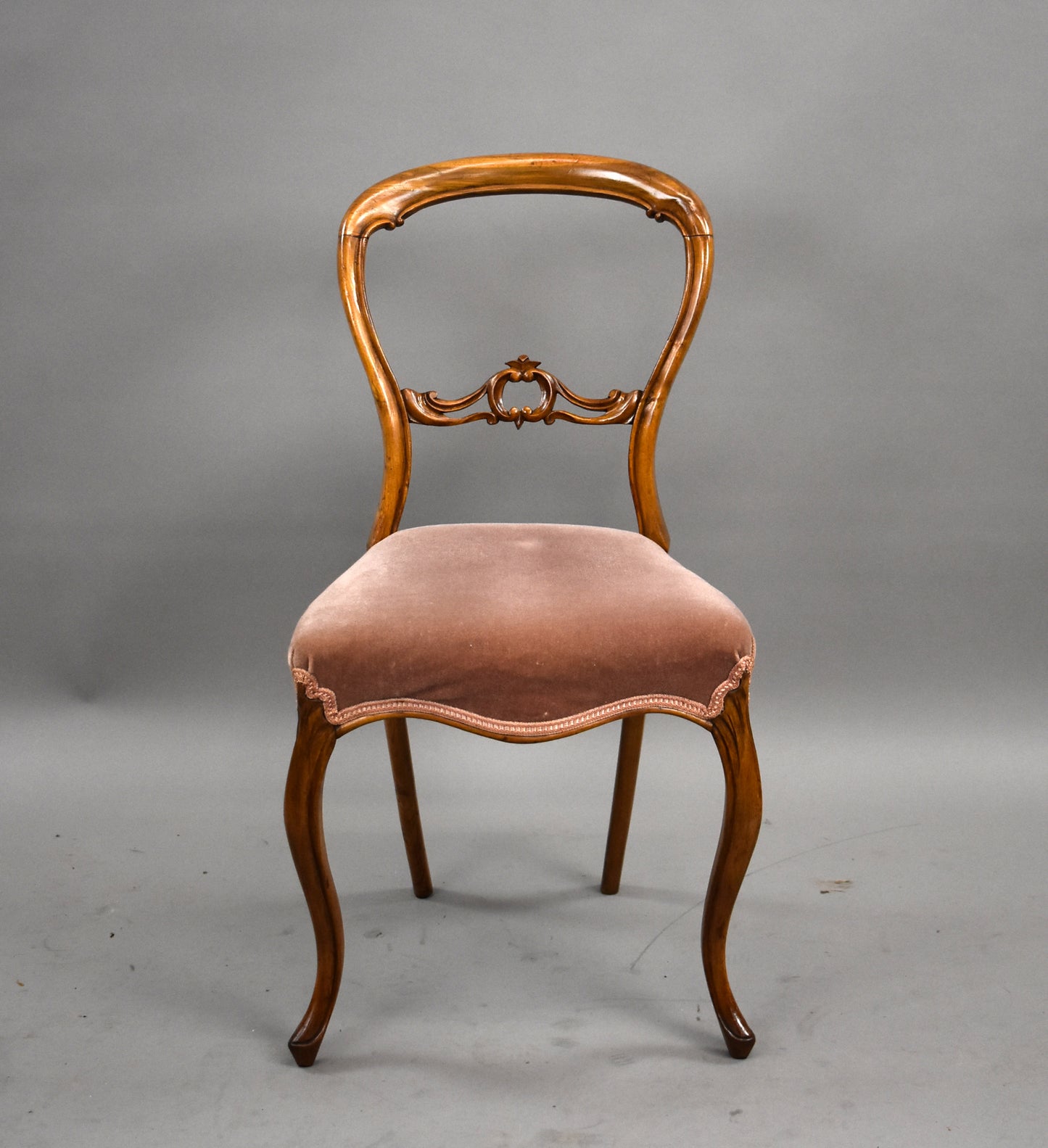 Set Six Victorian Walnut Chairs
