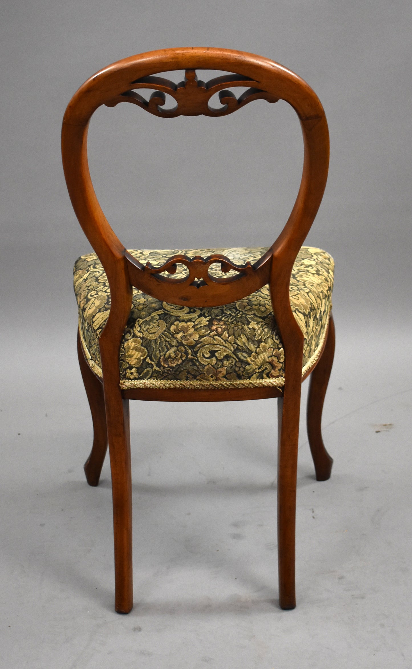 Set Four Walnut Carved Dining Chairs