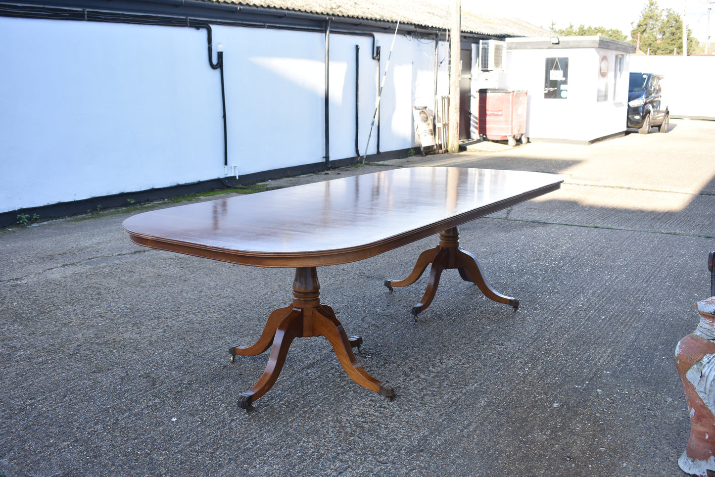 Regency Style Mahogany Twin Pillar Dining/Boardroom Table