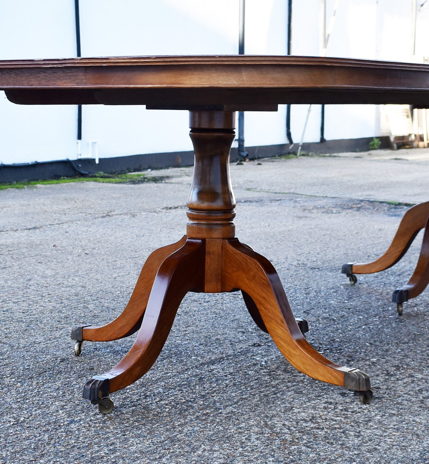 Regency Style Mahogany Twin Pillar Dining/Boardroom Table