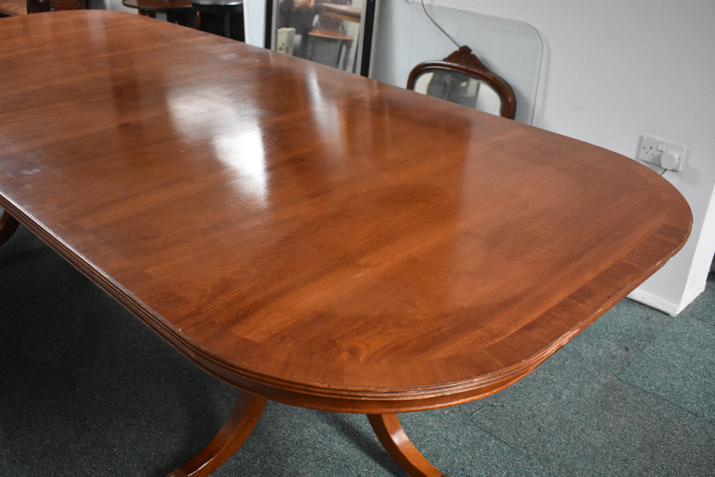Regency Style Mahogany Twin Pillar Dining/Boardroom Table