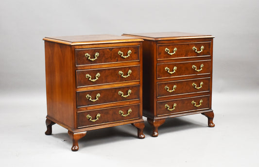 Pair Walnut Bedside Chests