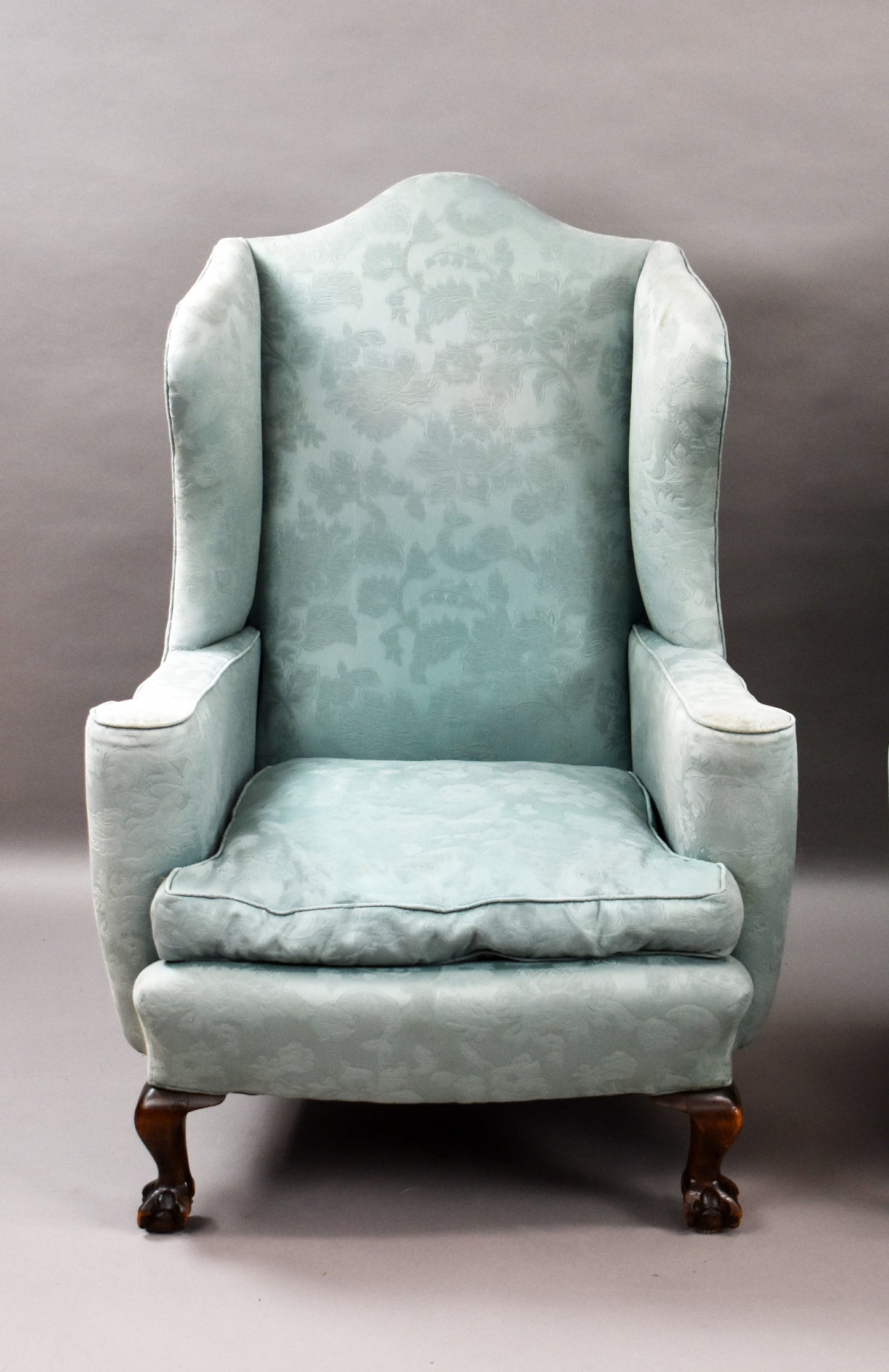 Pair Antique Wing back Armchairs