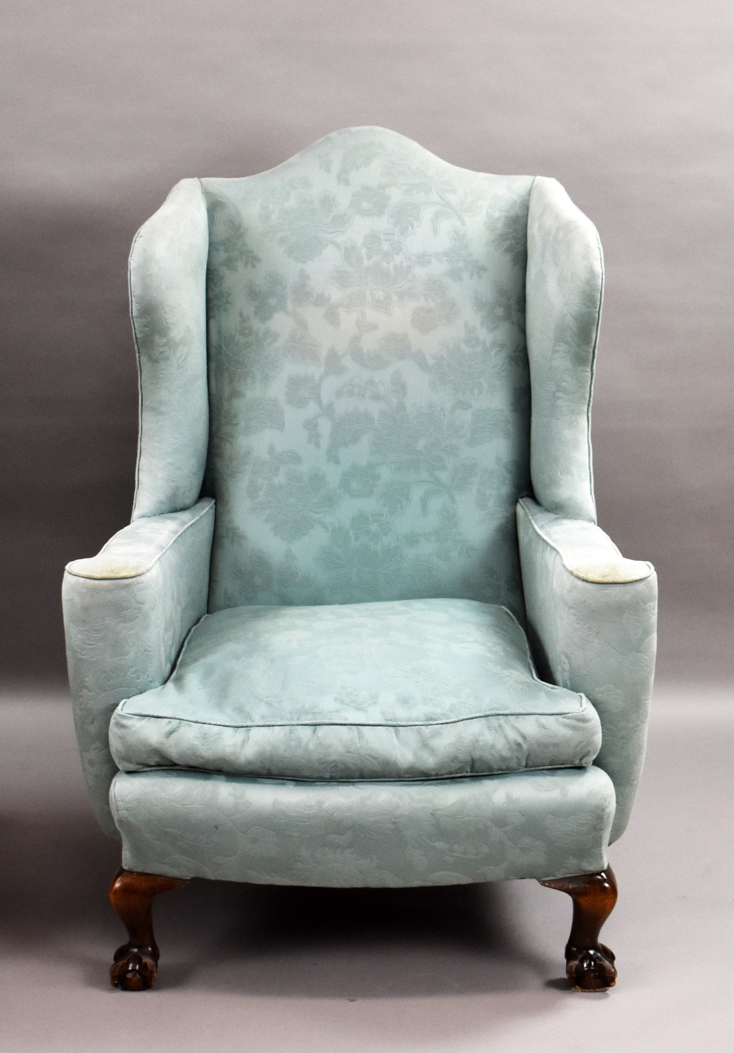 Pair Antique Wing back Armchairs