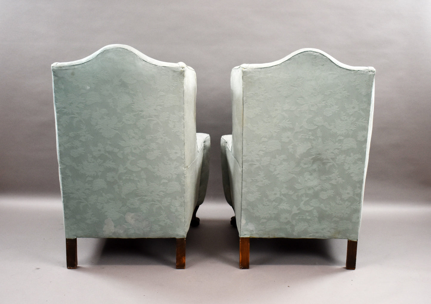 Pair Antique Wing back Armchairs
