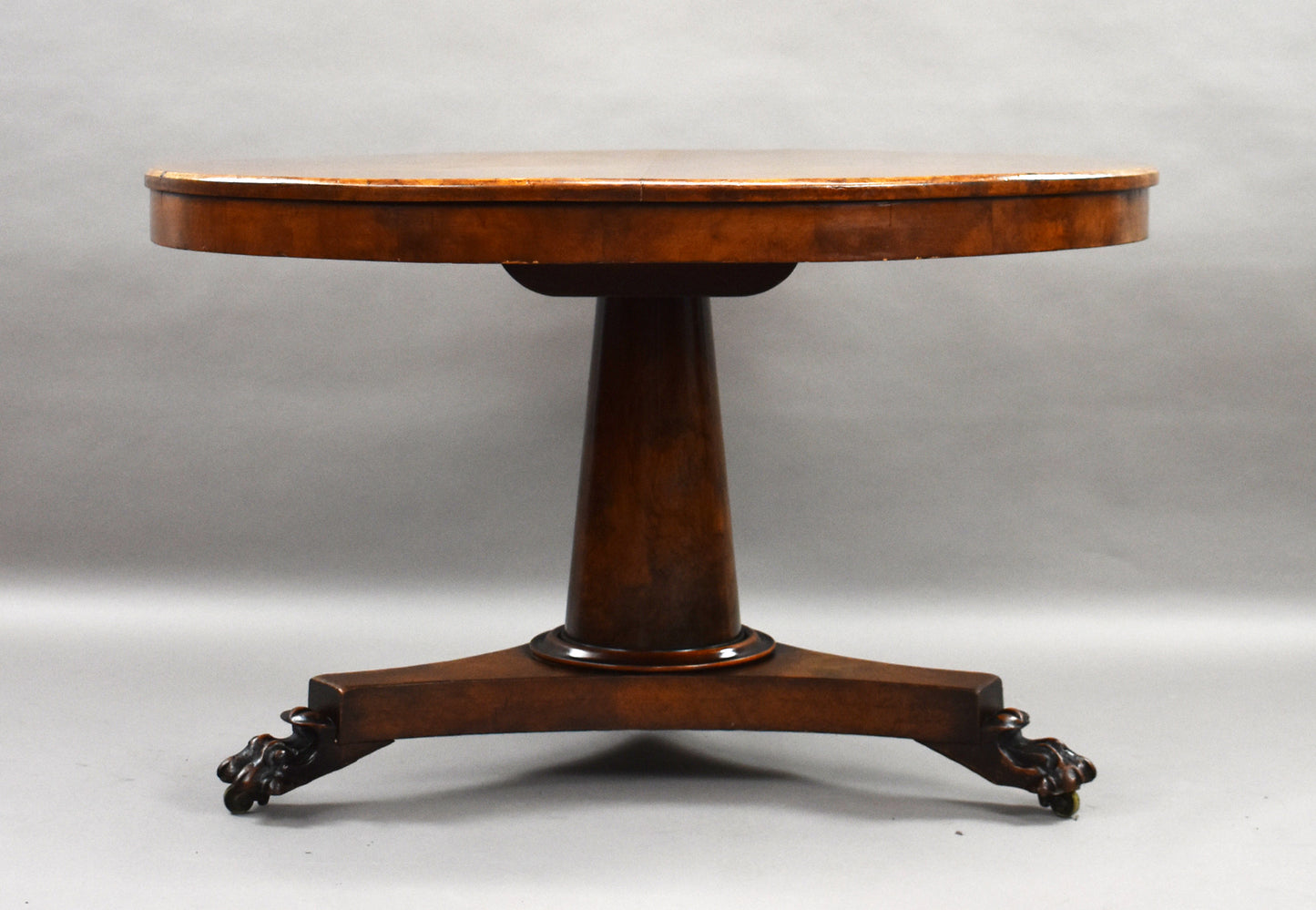 Regency Quarter-Veneered Burr Elm Tilt-Top Centre Table