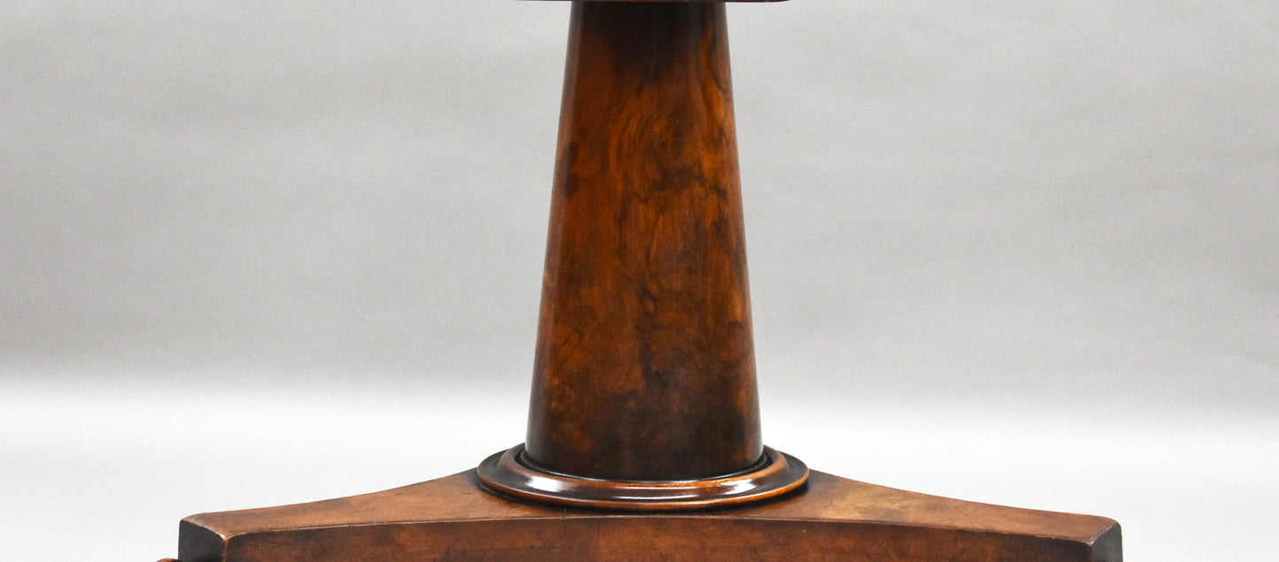 Regency Quarter-Veneered Burr Elm Tilt-Top Centre Table