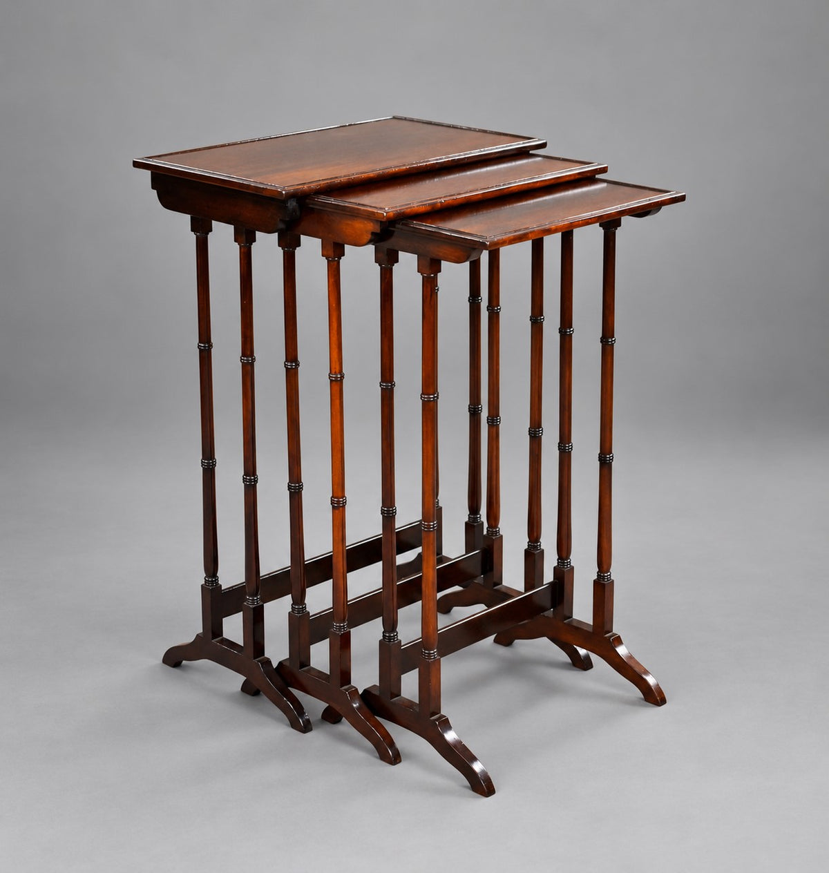 Edwardian Mahogany Nest Three Tables