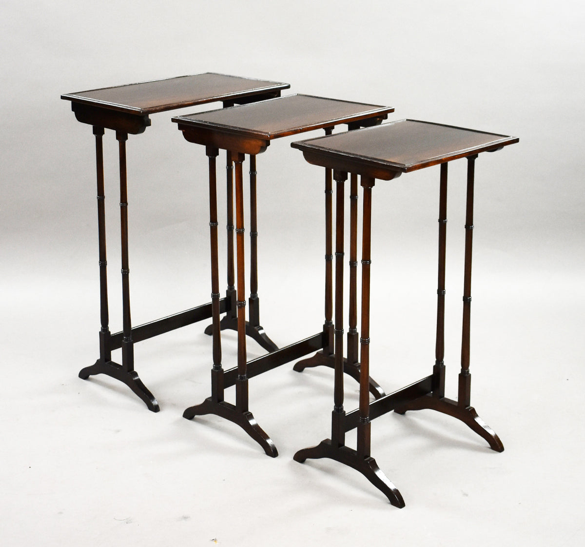 Edwardian Mahogany Nest Three Tables